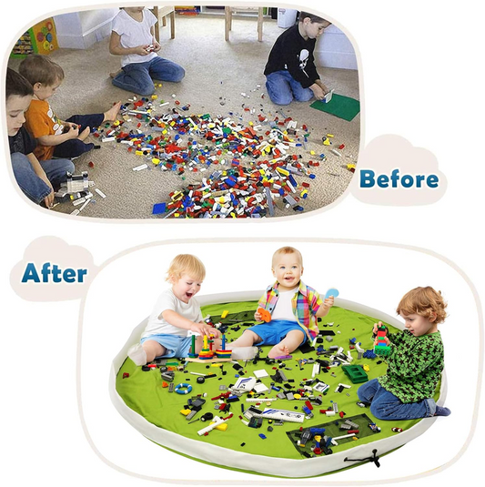 BELLESTYLE tapis de jeu sac de rangement pour jouets 150cm