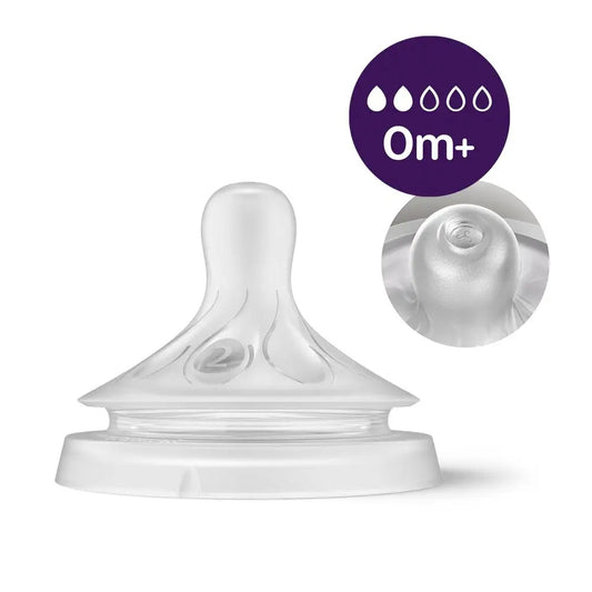 PHILIPS AVENT Natural Response szklana butelka 120 ml 0+ smoczek 2