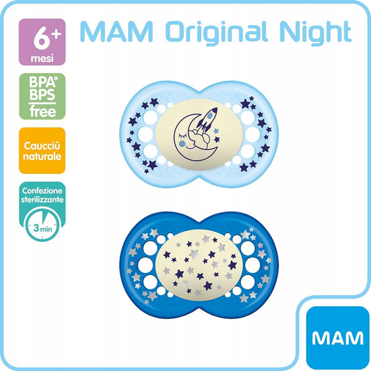 MAM ORIGINAL NIGHT cumlík na upokojenie x2 6 mes.+ LATEX