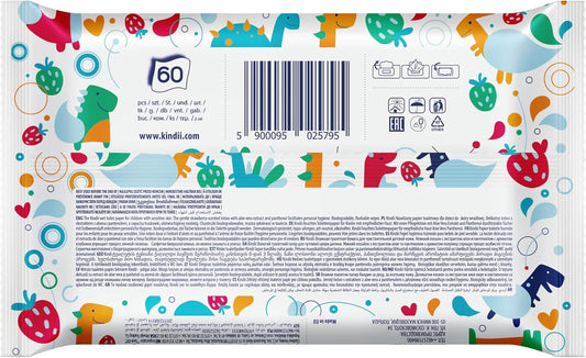 KINDII Fun vlhký splachovateľný toaletný papier x60