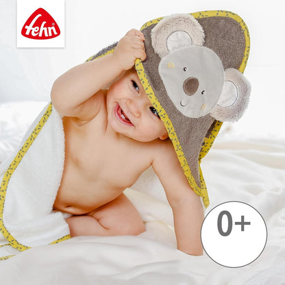 FEHN bawełniany ręcznik z kapturem Koala Australia 80 x 80 cm, ręcznik dla niemowląt 0+