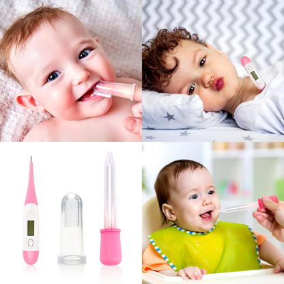 BABY CARE KITbaby care kit 10 itemsage 0 +colour pinknew-build conditionVisually the accessories are in very