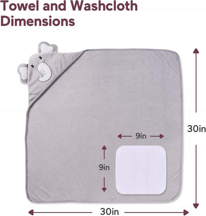 MOMCOZY uterák s kapucňou x2 76x76 + 6 umývacie utierky 24x24