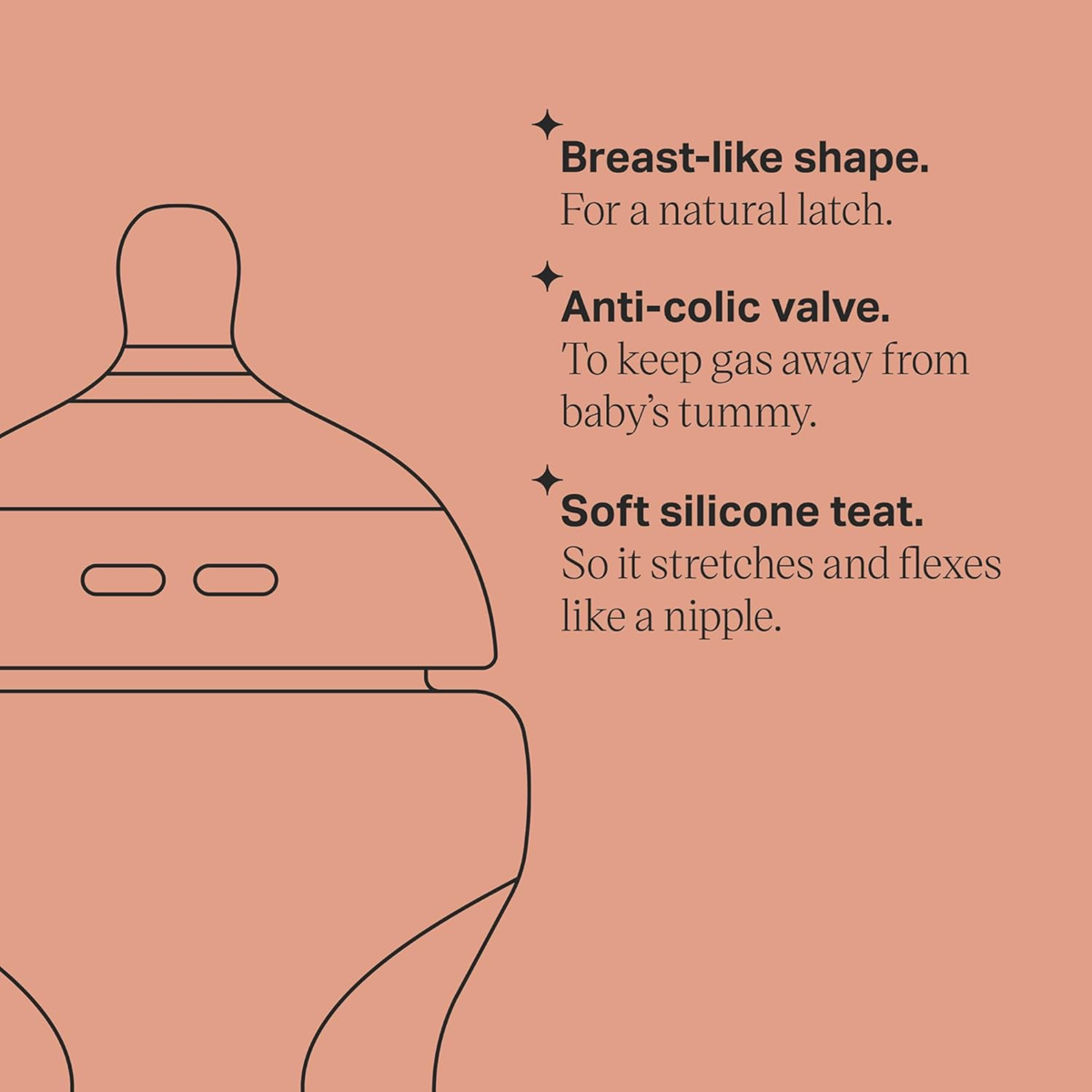 TOMMEE TIPPEE Natural Start 340ml bottle ANTI-COLIC 3m+