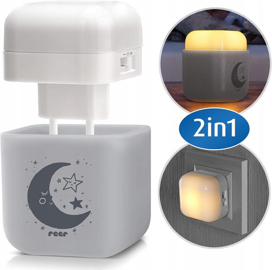 REER SleepLight 2-in-1 LED-nachtlampje, draagbaar of voor in het stopcontact