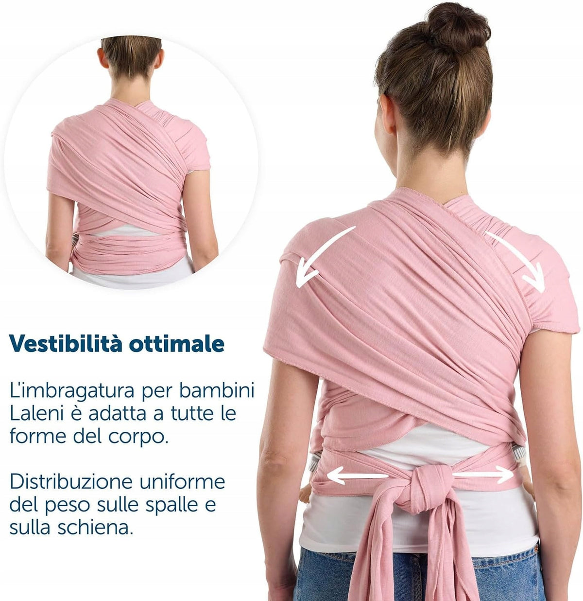 LALENI elastická šatka na nosenie detí do 15 kg