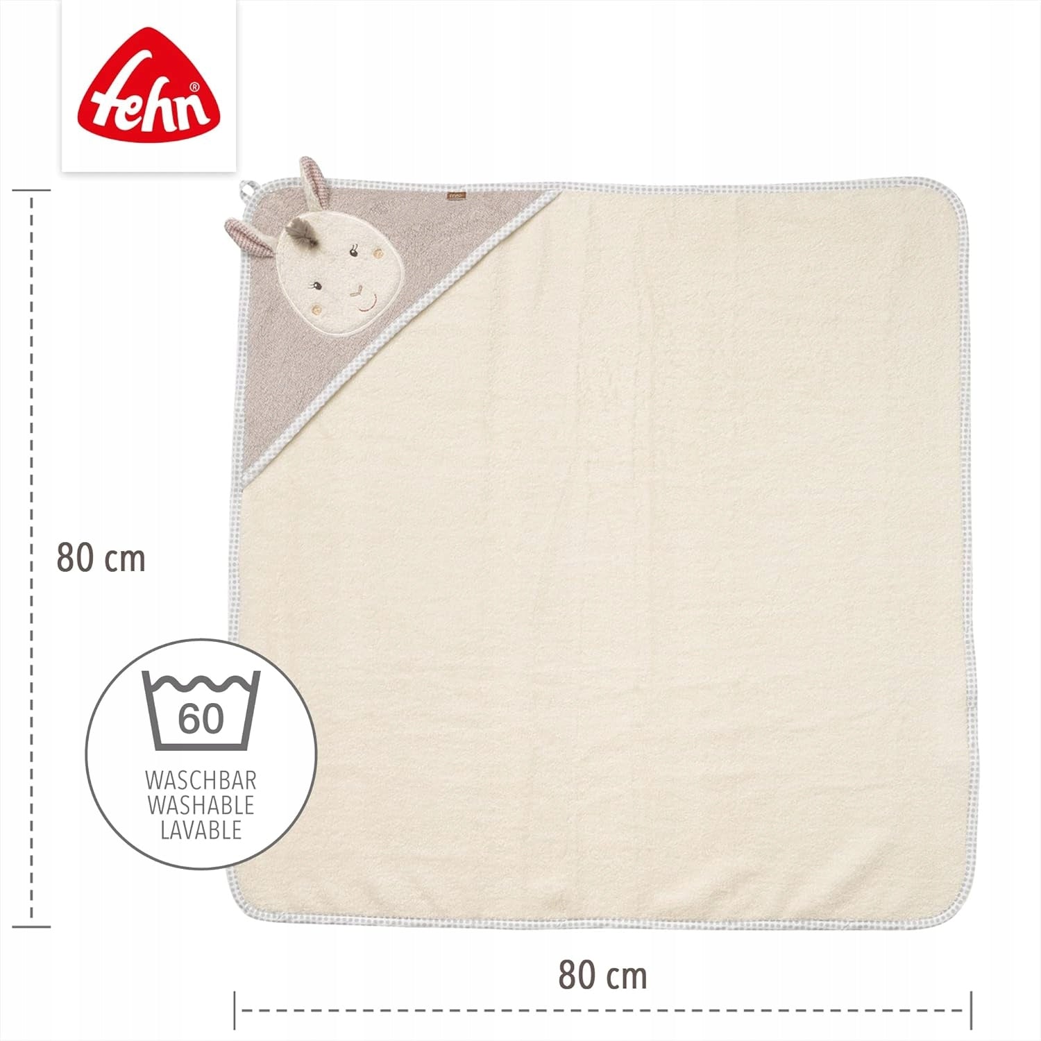 FEHN Peru UTERÁK S KAPUCŇOU 80x80 cm
