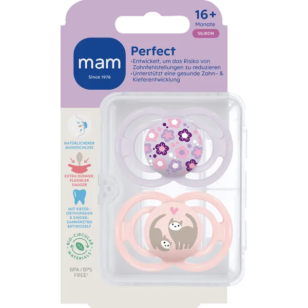 MAM Perfect silikónový cumlík 16m+ x2