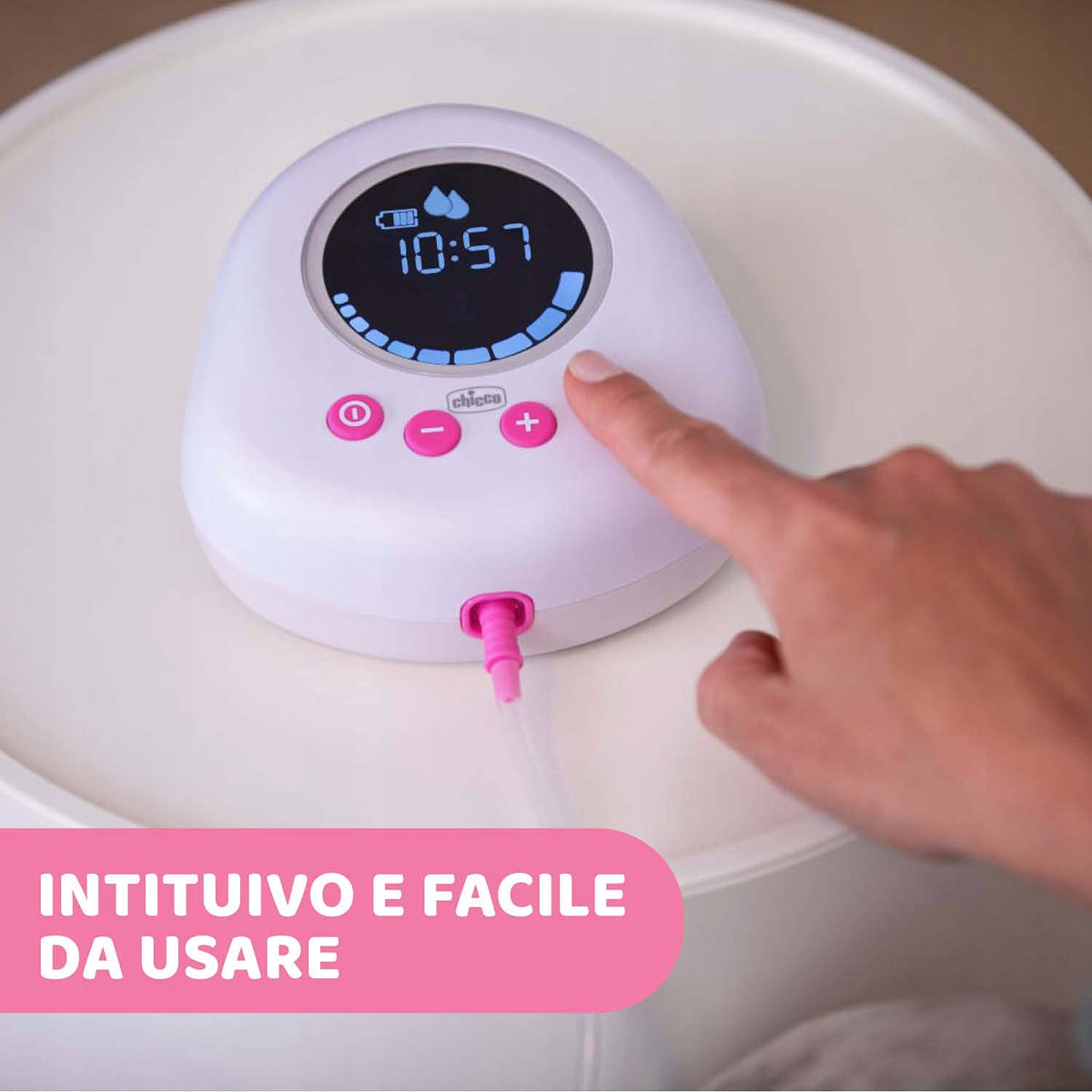 CHICCO Naturally elektrická odsávačka mlieka ružová