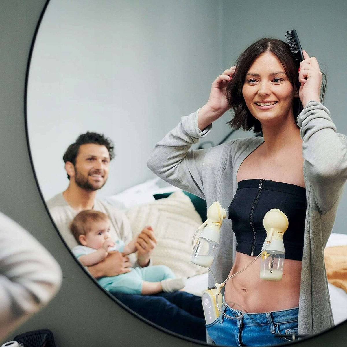 MEDELA Freestyle Flex podwójny LAKTATOR 2-fazowy U – elektryczny laktator z butelkami i akumulatorem