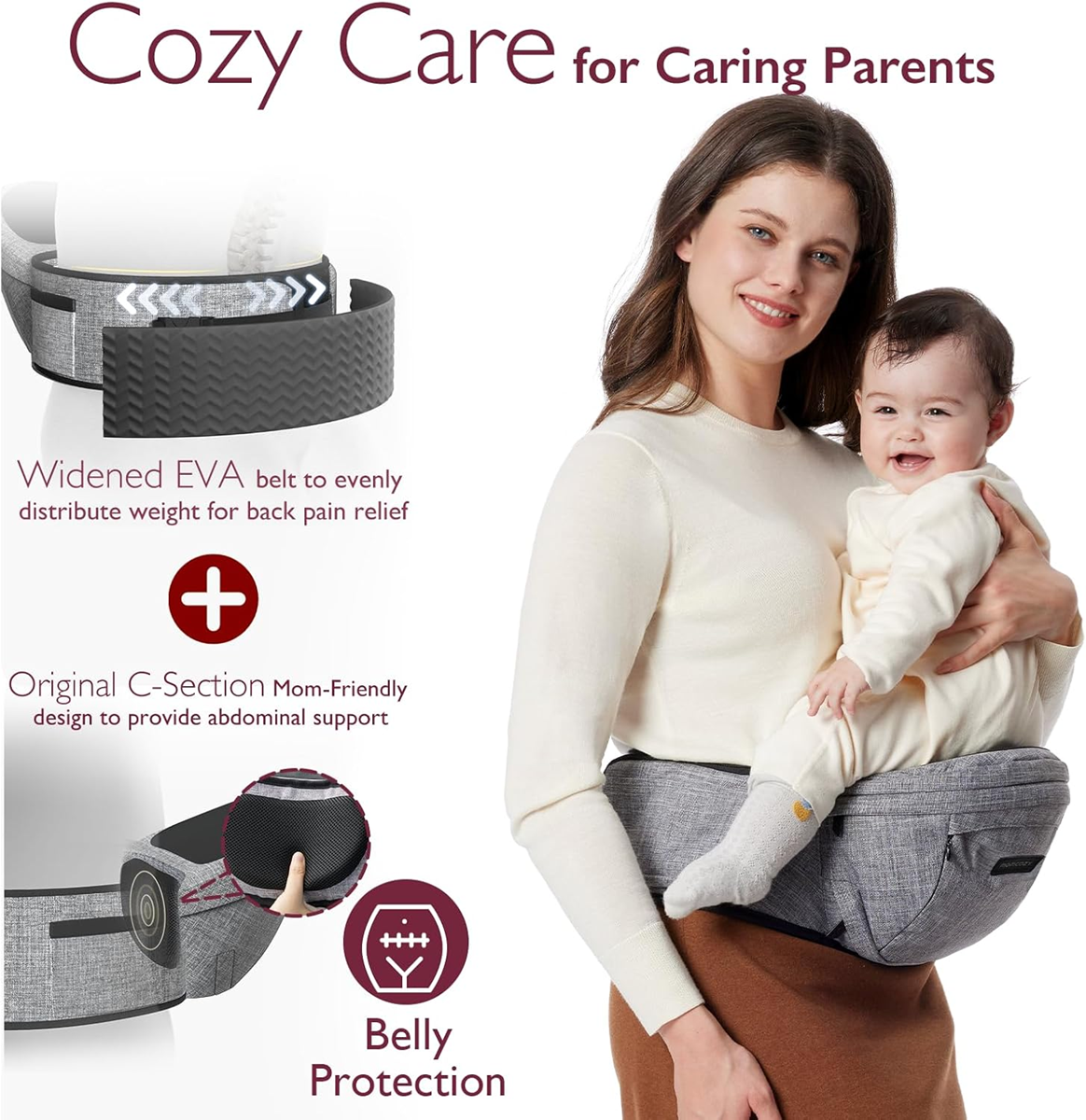 MOMCOZY nosič na bok pre deti do 20kg