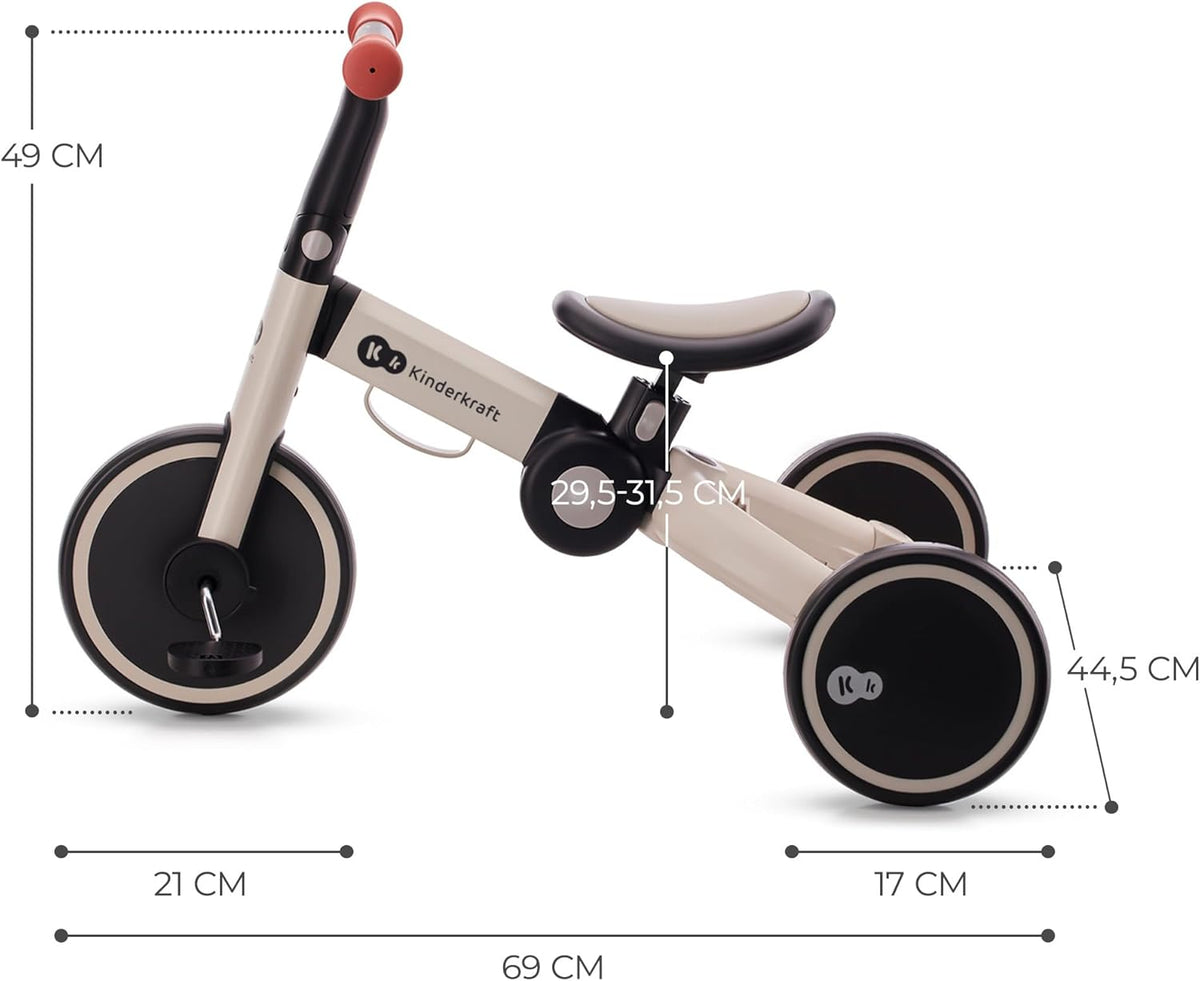 KINDERKRAFT 4TRIKE trojkolka 3 v 1 12 mes.+