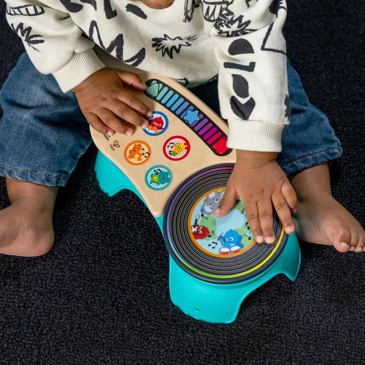 BABY EINSTEIN DJ Discovery drevený dotykový mixážny pult 50 melódií a zvukov