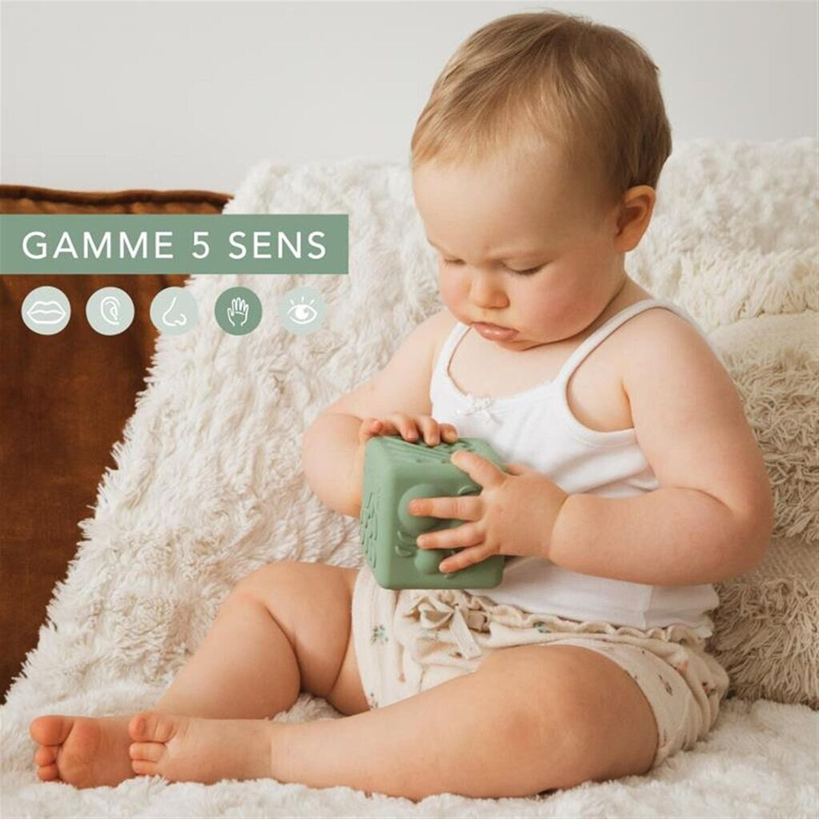 VULLI Cube gumená kocka s textúrami na hranie 7,3 cm ŽIRAFA SOPHIE