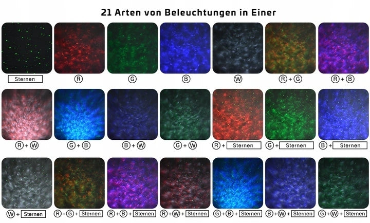 VOKSUN LED Bluetooth projektor hviezd + diaľkové ovládanie