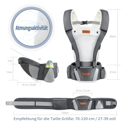 BESREY ergonomické nosidlo s bedrovým sedadlom 6v1