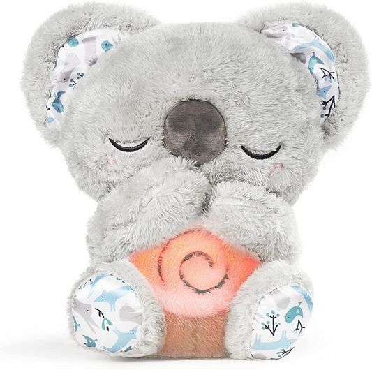 AUBY spiaci MEDVEDÍK KOALA s pohyblivým bruškom, uspávankami a svetielkom, 25 cm