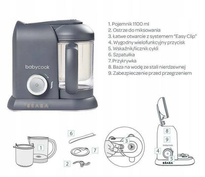 BEABA Babycook KUCHYNSKÝ ROBOT 4v1 parný varič, mixér, ohrievač, rozmrazovač