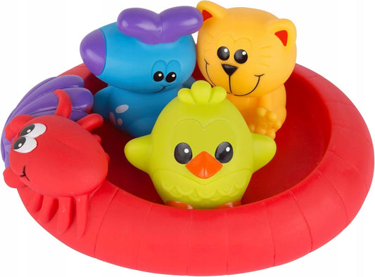 PLAYGRO Splash and Float gumené hračky do kúpeľa 6 m+ 4 kusy