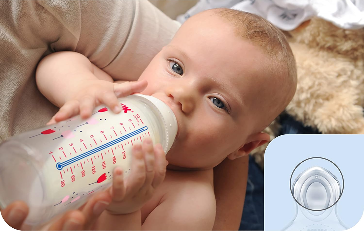 NUK First Choice fľaša 150 ml cumlík S pomalý prietok 0+ KOALA