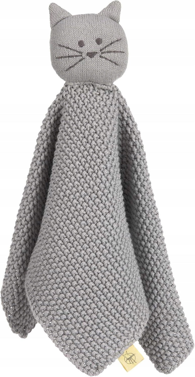 LASSIG Little Chums pletená maznacia dečka s hračkou MAČKA, 26 cm