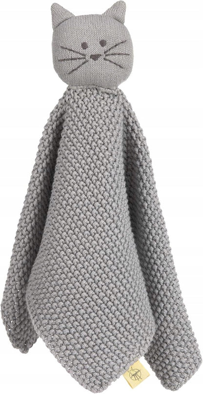 LASSIG Little Chums pletená maznacia dečka s hračkou MAČKA, 26 cm