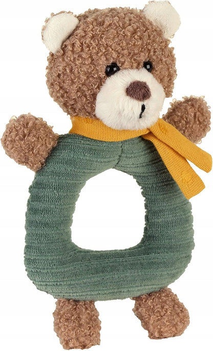 STERNTALER jucărie de dentiție din bumbac cu zornăitoare, URSULEȚUL BEN, 17 cm