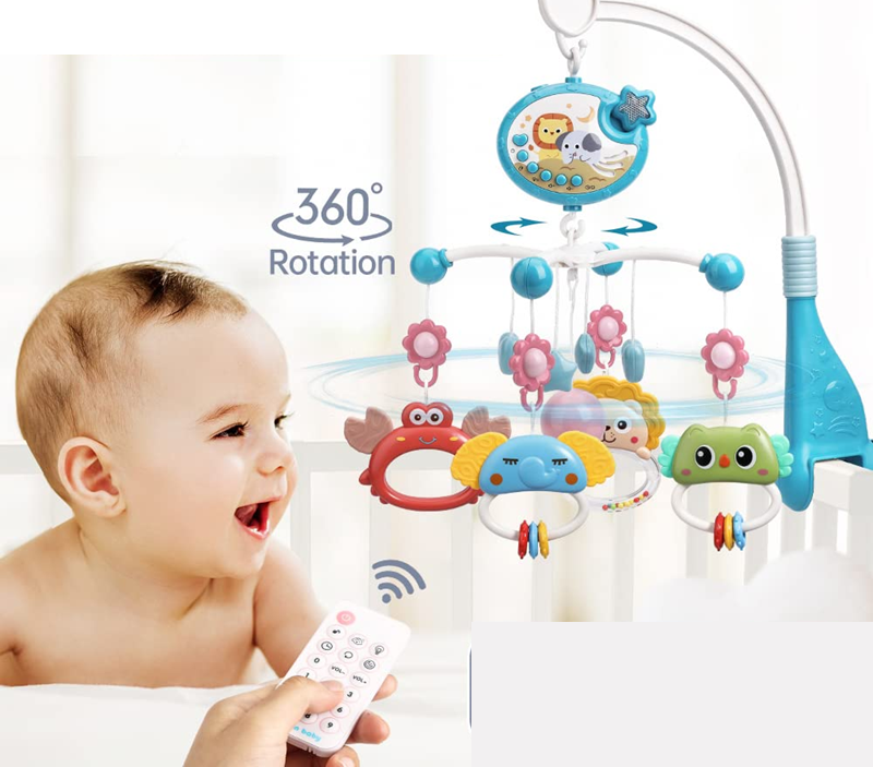 MINI TUDOU kolotoč s projektorom a 150 uspávankami + diaľkové ovládanie ANGLICKÝ JAZYK