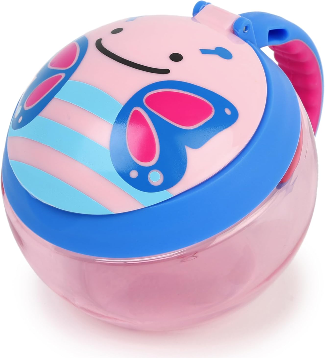SKIP HOP Zoo Snack Cup nádoba na občerstvenie MOTÝĽ 222 ml