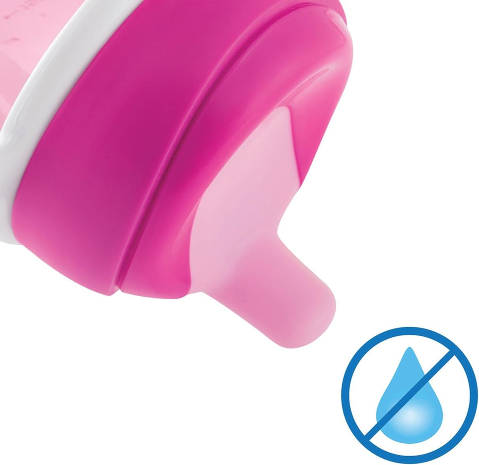 CHICCO Training Cup kubek niekapek z ustnikiem 200 ml 6 m+ różowy ustnik antykolkowy, bez BPA