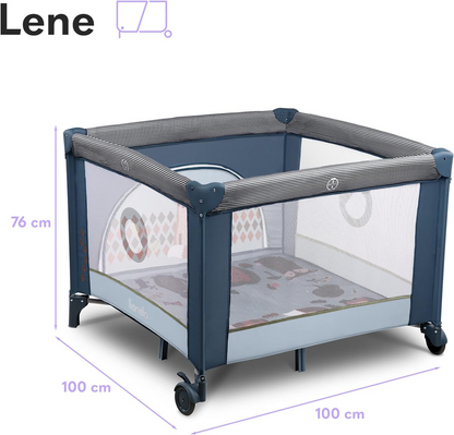 LIONELO FIE cestovná postieľka ohrádka 100 × 100 cm DO 15 KG