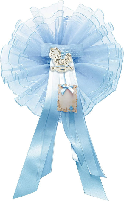 MARELI baby birth bow 32 cm ceramic tulle satin
