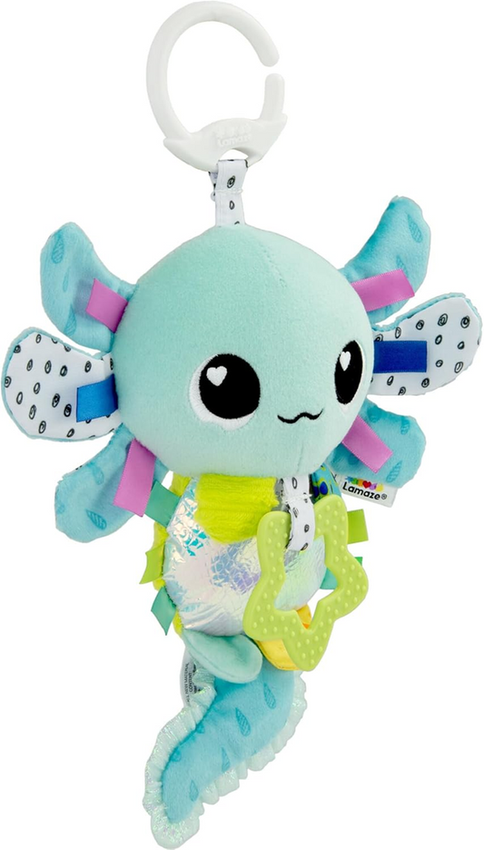 LAMAZE závesná hračka na kočík a do postieľky Alice Axolotl 30 cm 0-6 mes.