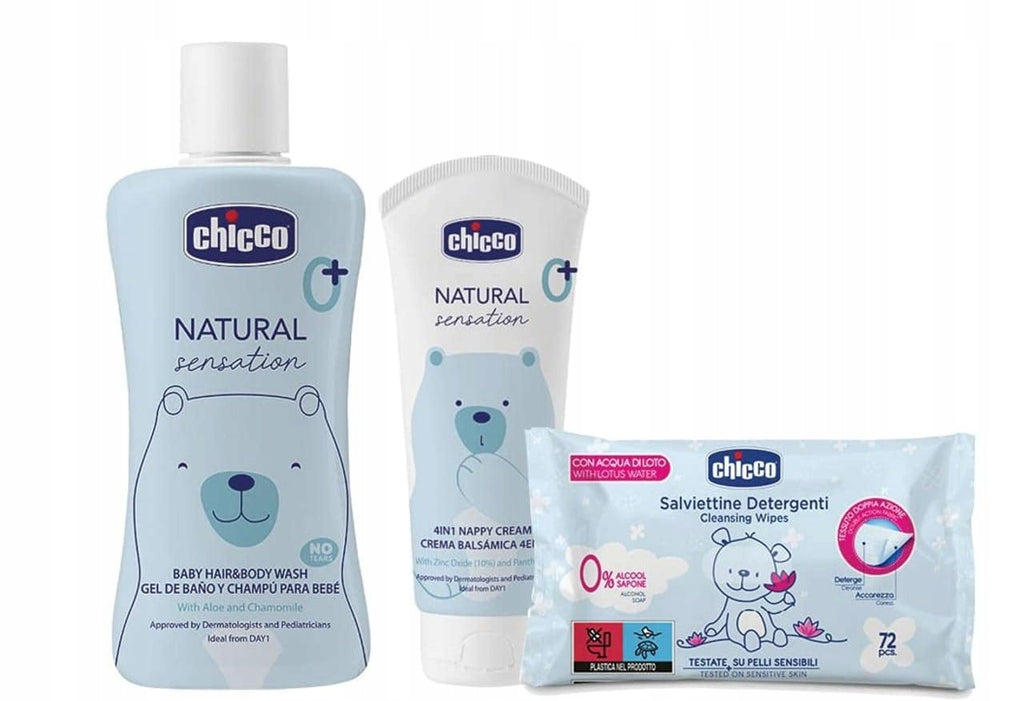 CHICCO Natural batohová taška na plienky a príslušenstvo + kozmetika