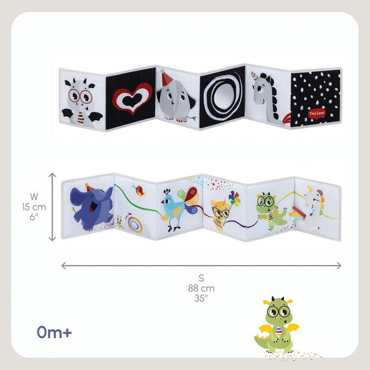TINY LOVE double-sided sensory book 0+ contrast