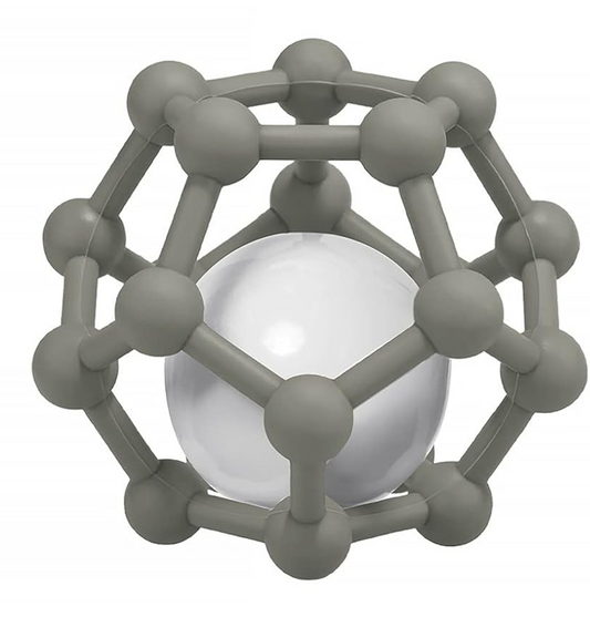 MCGMITT Teether Ball silikonowy gryzak z grzechotką 8,5 x 10 cm