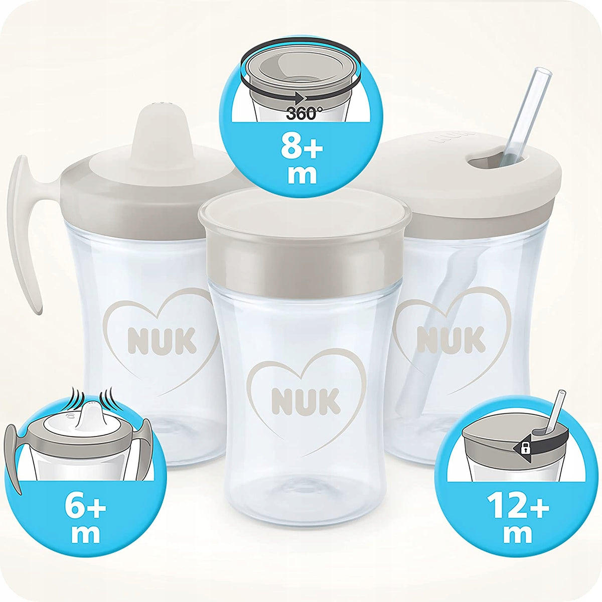 NUK Magic Cup spillfri mugg 230 ml 360-graders pip