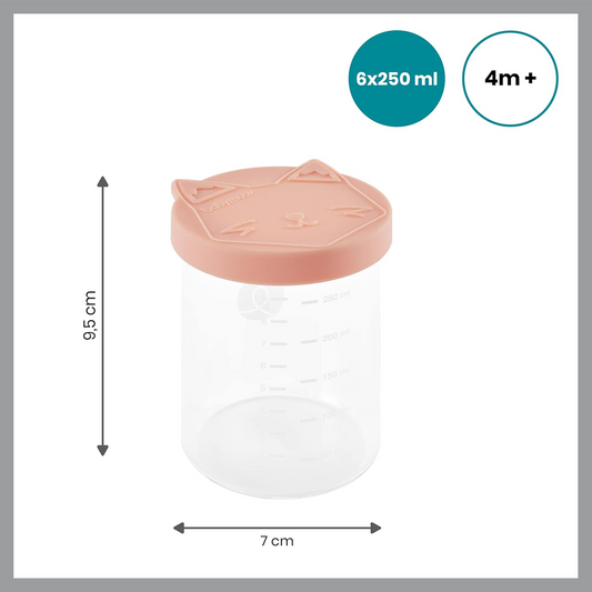 BABYMOOV ISY BOWLS nádoby SKLENĚNÉ 6x250ml