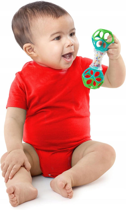 BRIGHT STARTS Oball Shaker hryzadlo s hrkálkou a úchopom, 14,5 cm