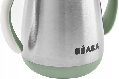 BEABA hrnček s slamkou NEPRETEKÁVACÍ NEREZOVÝ 250 ml