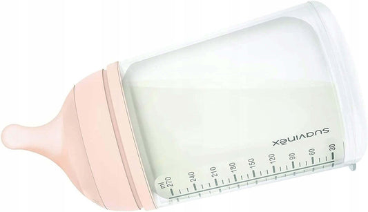 SUAVINEX butelka ZERO ZERO 270ml antykolkowa butelka dla niemowląt z silikonowym smoczkiem, 3m+