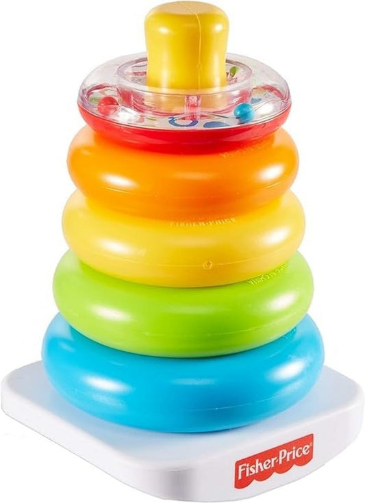 FISHER-PRICE Rock-a-Stack piramidă cu zornăitoare 5 inele 20 cm