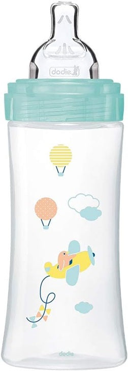 DODIE fľaša 330 ml, cumlík 3, rýchly prietok, 6 m+