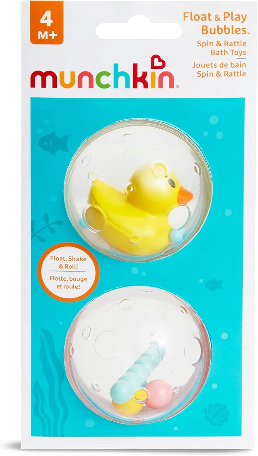 MUNCHKIN Float & Play bublinky s hrkálkami do kúpeľa 2 kusy