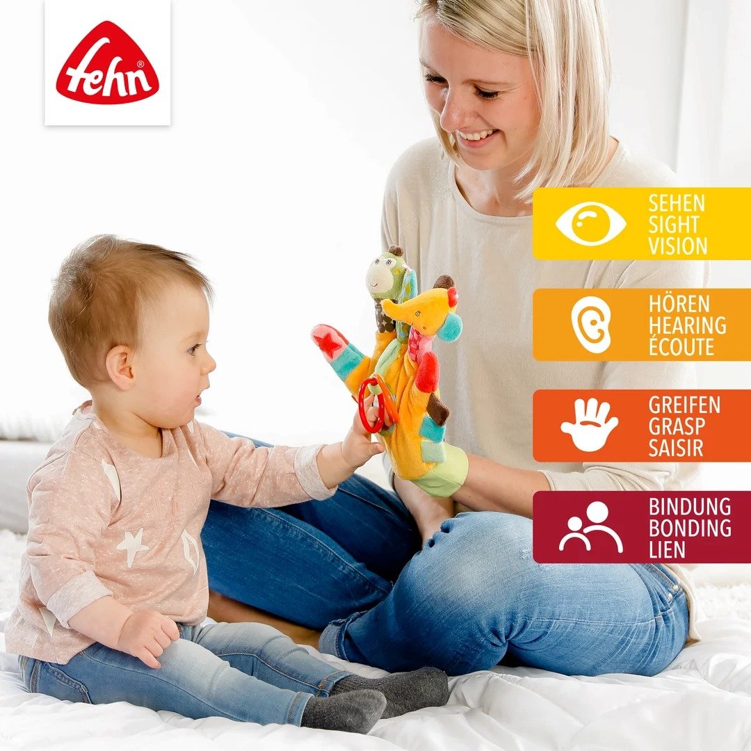 Fehn Safari pacynka sensoryczna z grzechotką - zdjęcie 6