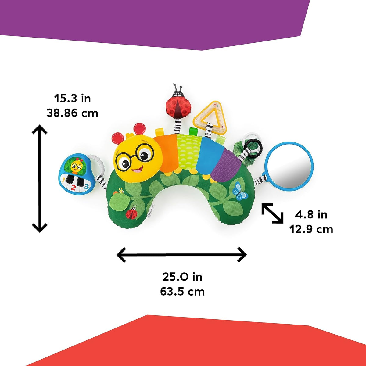 BABY EINSTEIN podložka na hru na brušku húsenica 0+
