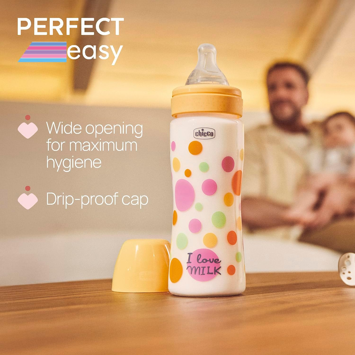 CHICCO fľaša Perfect Easy 4m+ 300ml