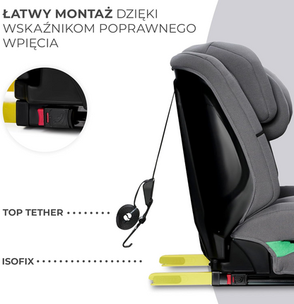 KINDERKRAFT SAFETY FIX 2 i-Size autosedačka 9–36 kg, skupina 1/2/3, ISOFIX
