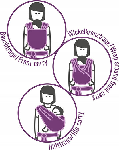 MANDUCA SLING chusta do noszenia dziecka, front carry, wrap around front carry, hip carry