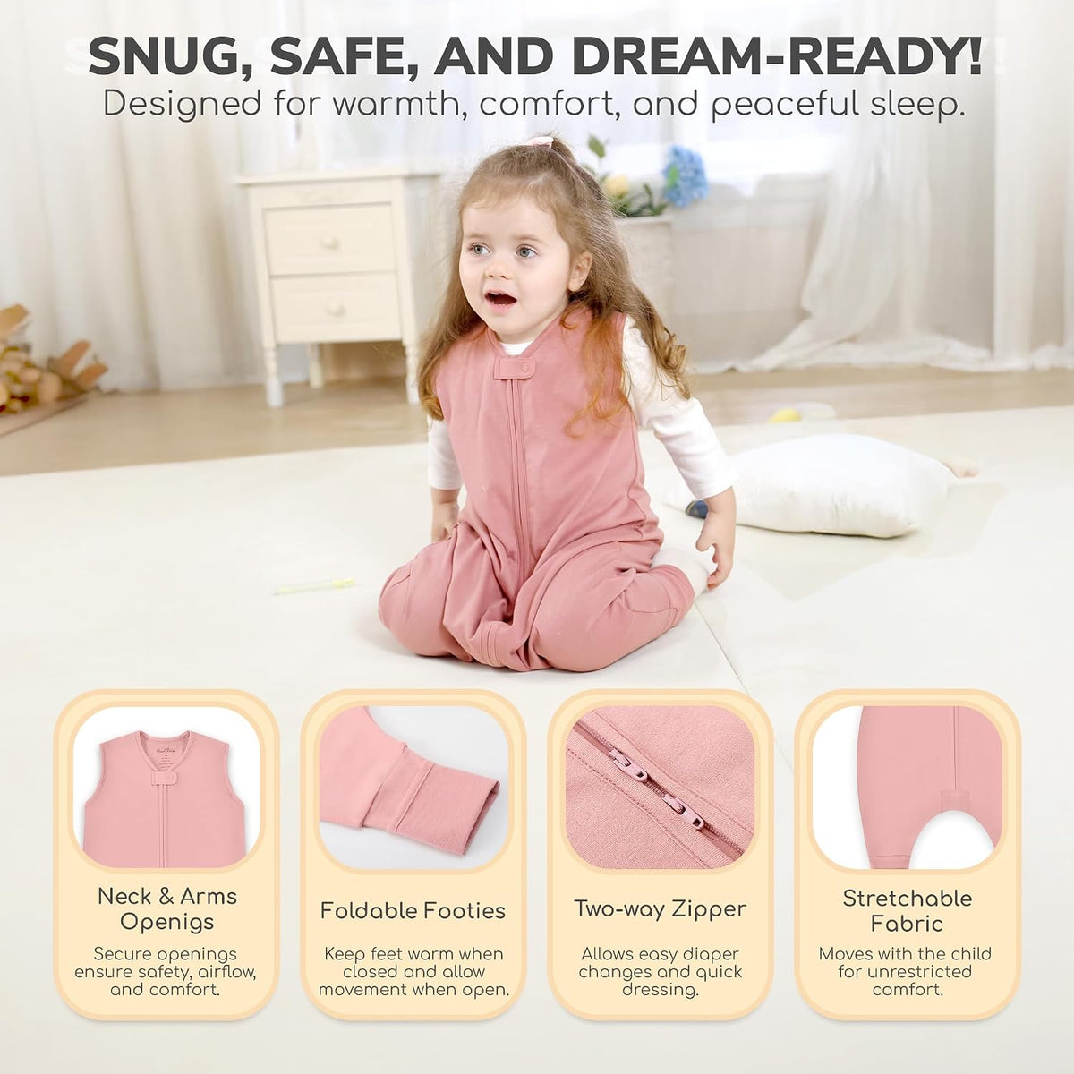 MAMA CHEETAH spací vak pre bábätko 1TOG 18 mes.